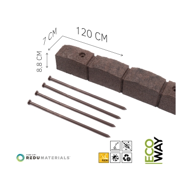 Obrzeże trawnikowe elastyczne Roman Stone brąz
